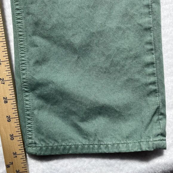 Club Monaco Jeans Mens Size 34x32 Green Straight Leg Cotton Pockets Denim Casual - Picture 8 of 12